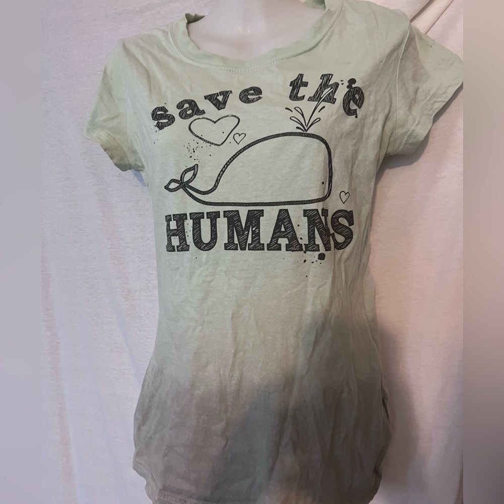 Save the Humans Whale shirt